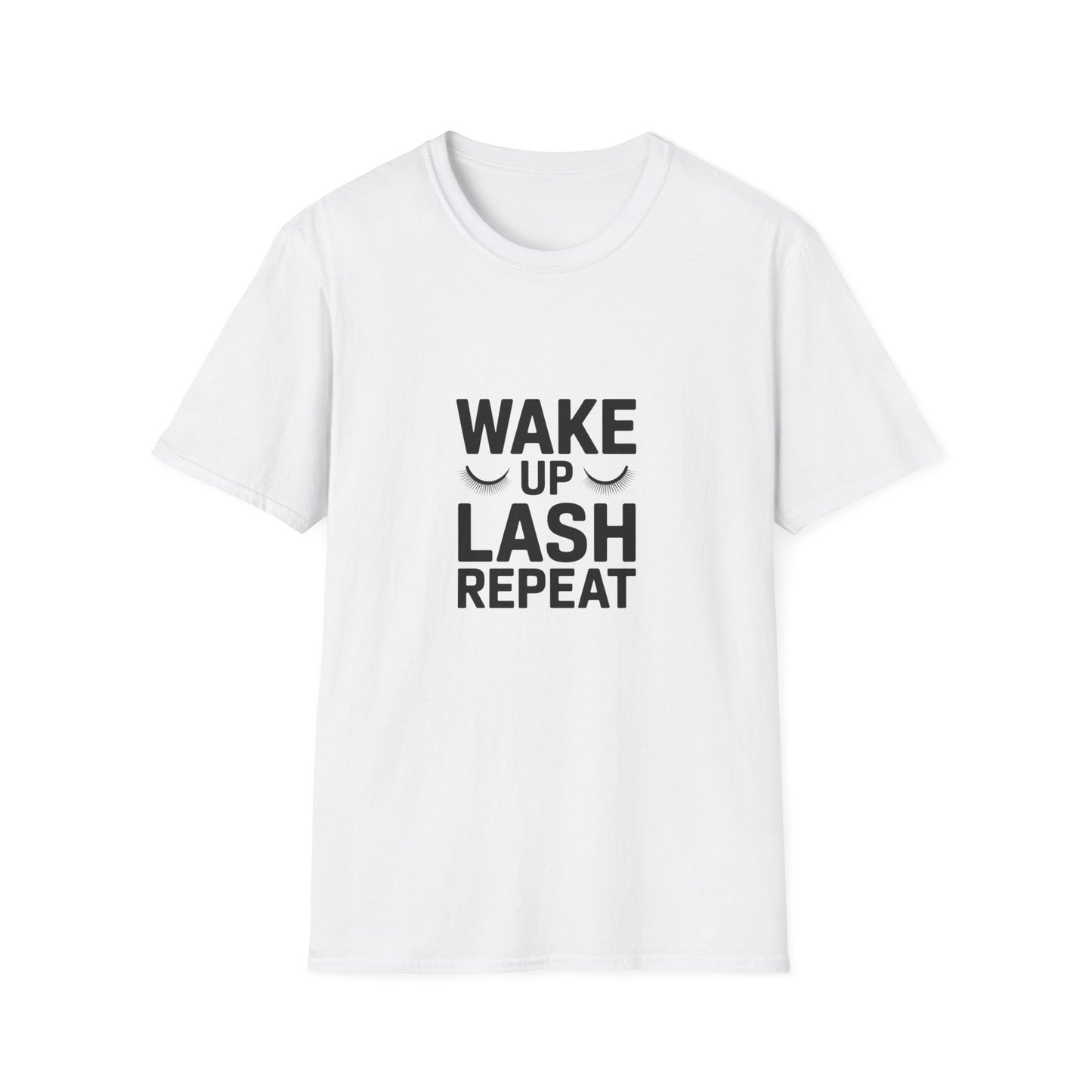 WAKE UP LASH REPEAT T-Shirt | Chic Eyelash Tech & Beauty Lover Tee | Empowering Lash Artist Gift Top