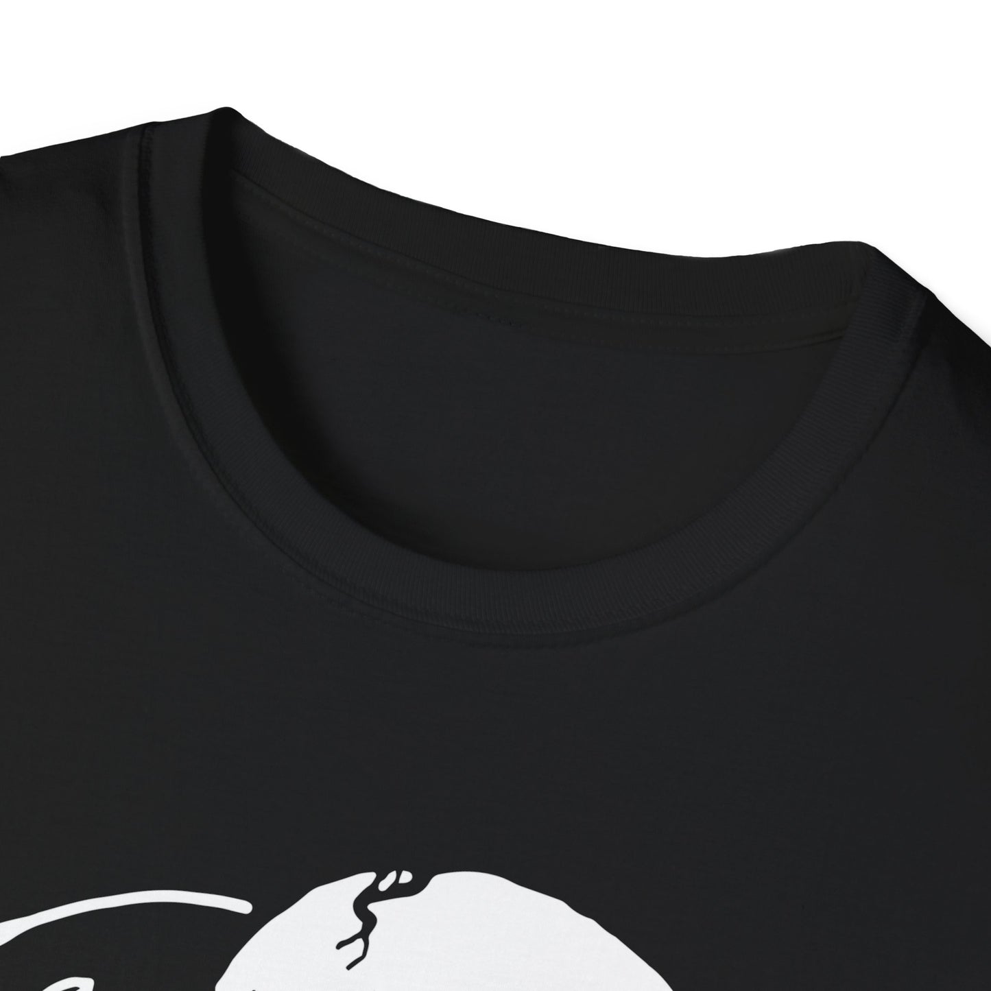 Striking Gothic Cat & Skull T-Shirt | Unique Black & White Abstract Art Tee for Edgy Souls & Dark Nature Lovers