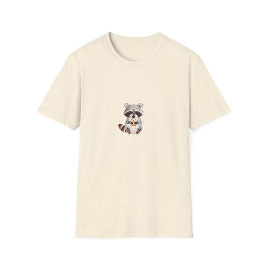Adorable Embroidered Raccoon T-Shirt - Cute Woodland Animal Tee | Unique Nature Lover's Gift Idea!