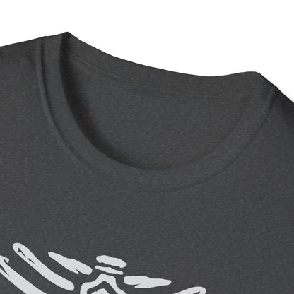 Striking "Live In Death" Skeleton Rib Cage & Red Heart T-Shirt | Unique Anatomical Goth Tee | Deep Meaning Statement Apparel