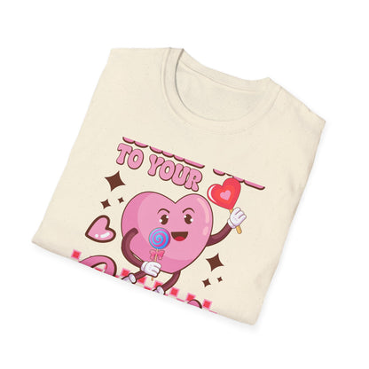 Sweet & Groovy 'Take Me To Your Candy Shop' T-Shirt | Adorable Retro Heart Lollipop Tee | Perfect Valentine's Day Gift for Candy Lovers