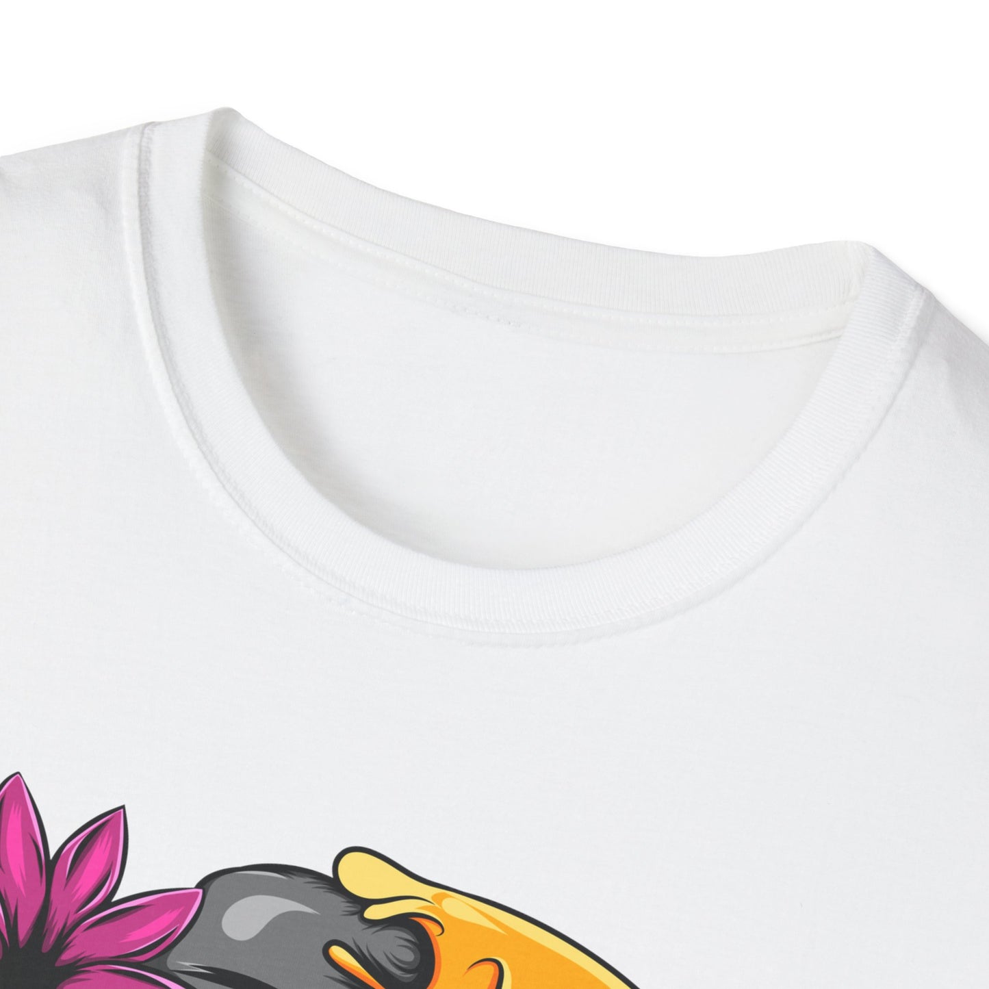 Striking Melting Emoji Skull T-Shirt – Unique Duality Graphic Tee for Edgy, Alternative & Goth Styles