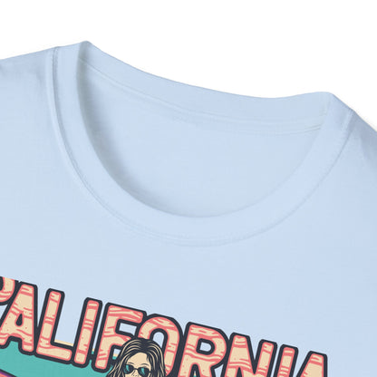 California Surfing Paradise T-Shirt | Retro San Diego Beach Babe Tee - Iconic Summer Waves & Vacation Apparel