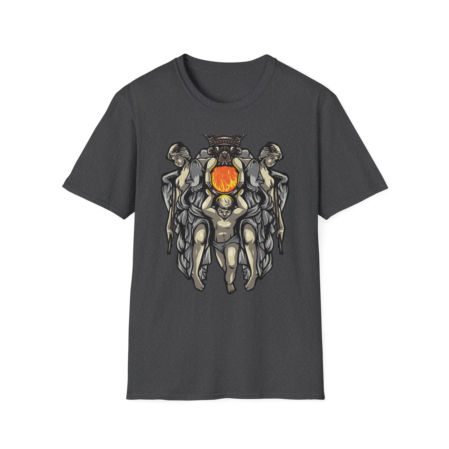 Majestic Divine Sun Bearer T-Shirt | Regal Classical Art Tee | Unique Statement Graphic for Art Lovers & Seekers of Power