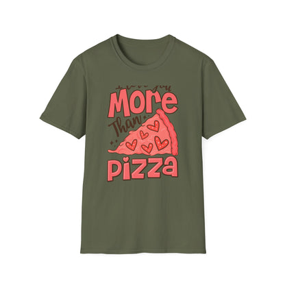 Hilarious 'I Love You More Than Pizza' T-Shirt - Cute Valentine's Day Gift for Foodie Couples & Partners