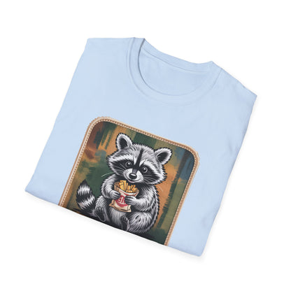 Hilarious Raccoon Snacks Before Tasks T-Shirt | Adorable Animal Lover Gift | Cozy Funny Graphic Tee