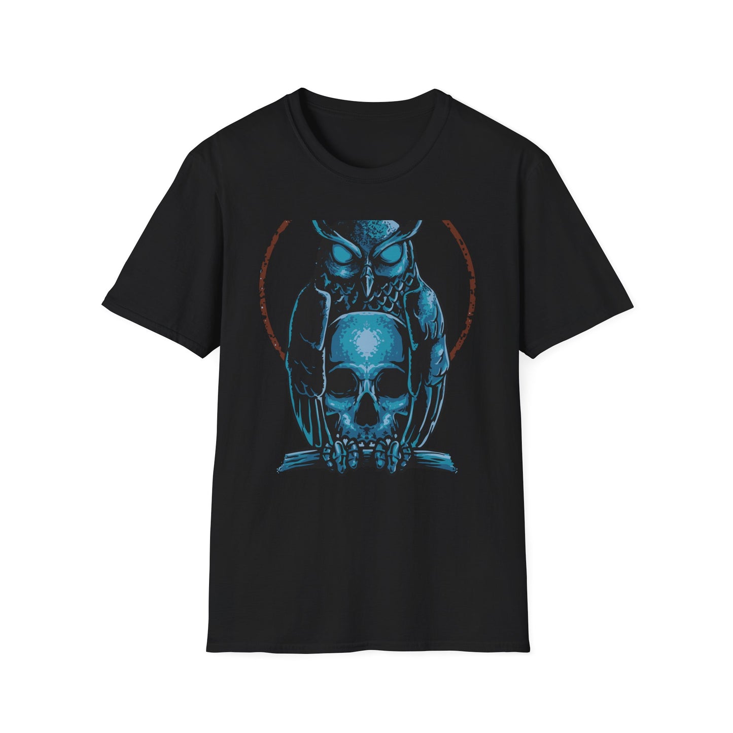Epic Mystic Owl & Skull T-Shirt – Striking Gothic Wisdom Tee | Unique Dark Fantasy Apparel Gift