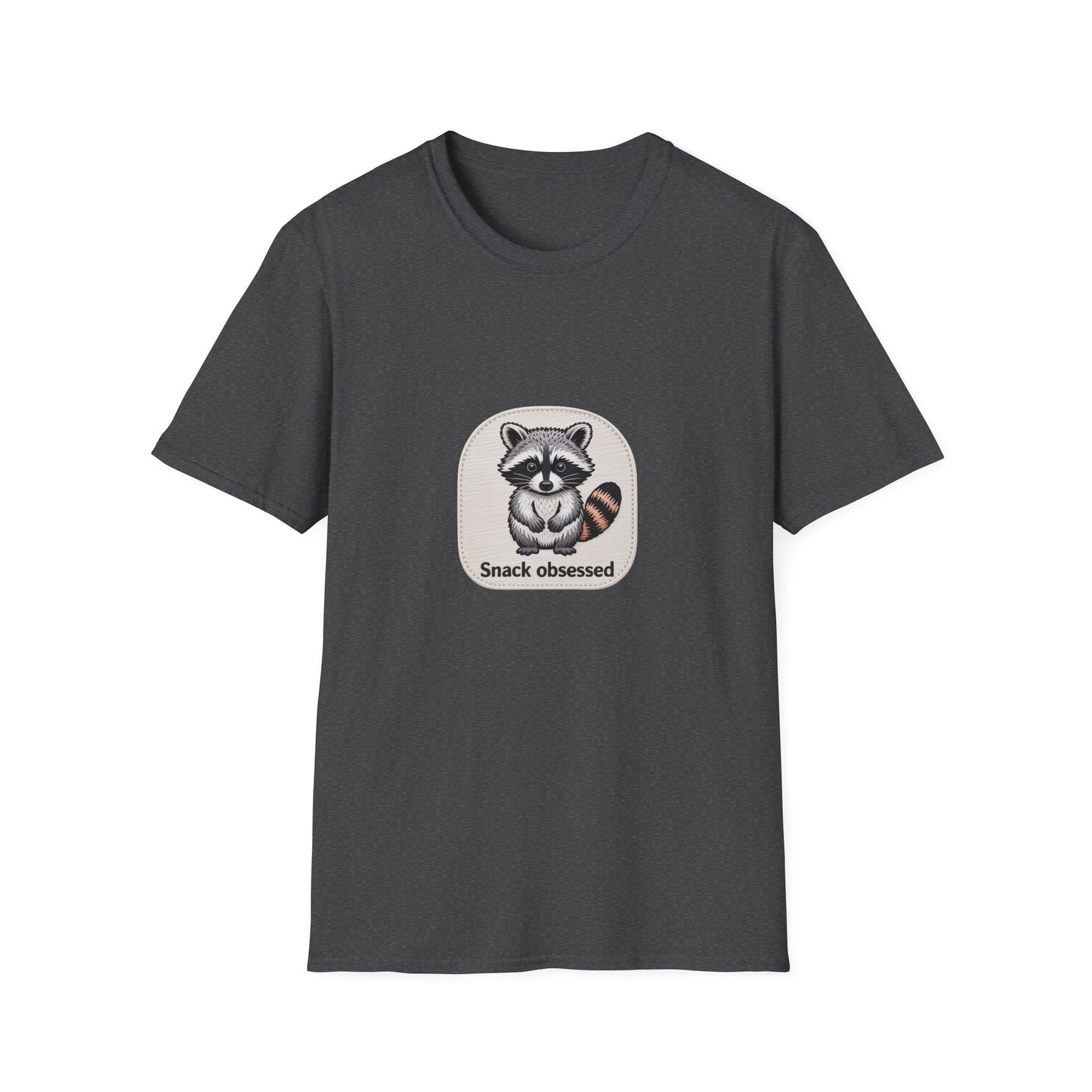 Cute Snack Obsessed Raccoon T-Shirt | Adorable Animal Lover Funny Tee | Must-Have Graphic Gift for Foodies