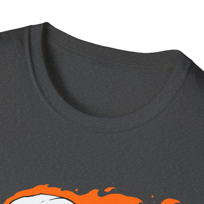 Epic Flaming Skull Skateboard T-Shirt – Rad Skater & Punk Rock Graphic Tee for Bold Street Style