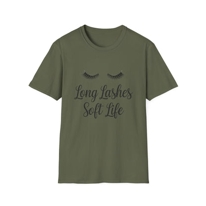 Long Lashes Soft Life T-Shirt - Chic False Eyelash Beauty Tee for Women | Effortless Glamour & Comfort Fashion