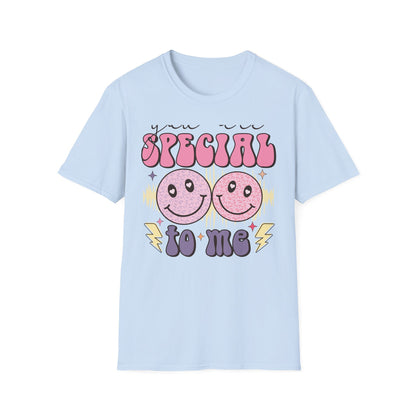 Groovy 'You Are Special To Me' T-Shirt | Retro Smiley Heart Eyes Tee | Unique Appreciation Gift for Loved Ones
