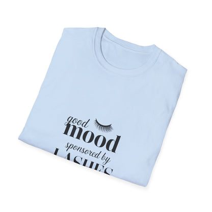 Good Vibes Sponsored By My Lash Tech T-Shirt - Chic Eyelash Design Tee | Trendy Beauty Lover Gift