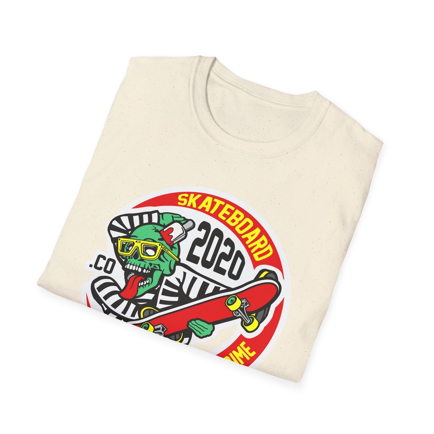 Rad Skater Zombie T-Shirt - 'Skateboard 2020 Is Not Crime' Bold Graphic Tee | Epic Streetwear Statement Apparel