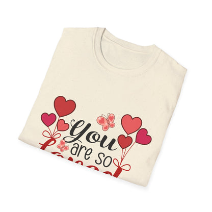 Romantic 'Love You' Heart Balloons & Butterflies T-Shirt - Sweet Valentine's Day & Anniversary Gift for Couples