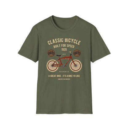 Legendary 1935 Classic Bicycle T-Shirt - Authentic Vintage Cycling Enthusiast Tee | American Made Retro Bike