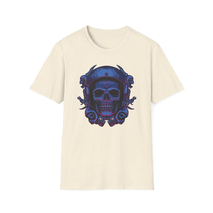 Epic Biker Skull T-Shirt | Mechanic Engine Design | Vintage Motorcycle Hot Rod Graphic Tee | Rebel Rider Gift