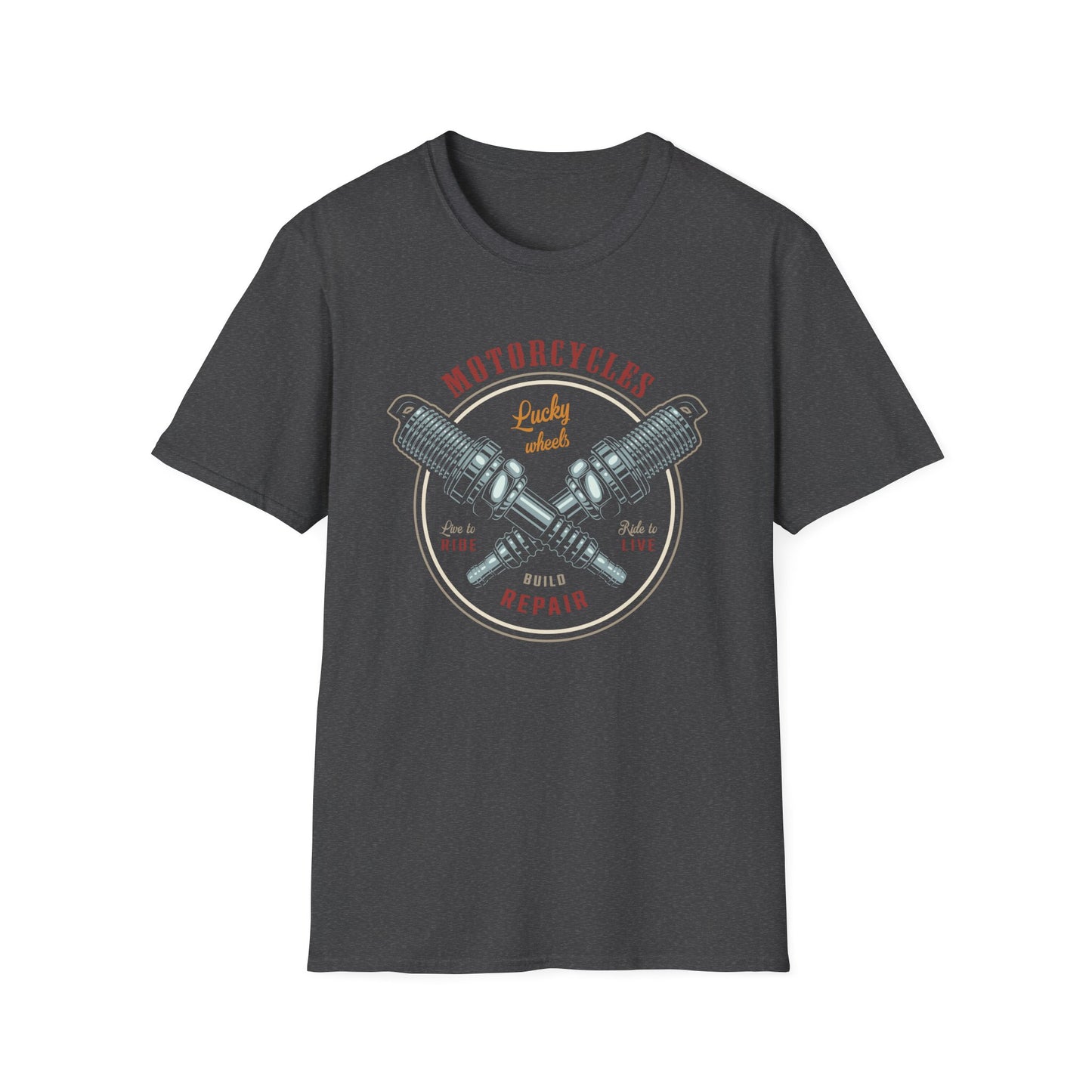 Epic Vintage Motorcycle T-Shirt for Bikers | Live to Ride Spark Plug Mechanic Tee | Bold & Premium Design