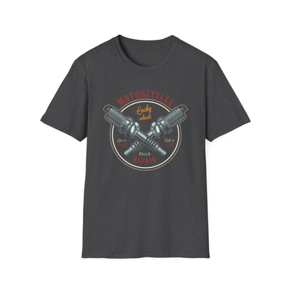 Epic Vintage Motorcycle T-Shirt for Bikers | Live to Ride Spark Plug Mechanic Tee | Bold & Premium Design