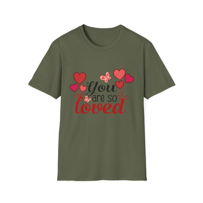 Romantic 'Love You' Heart Balloons & Butterflies T-Shirt - Sweet Valentine's Day & Anniversary Gift for Couples