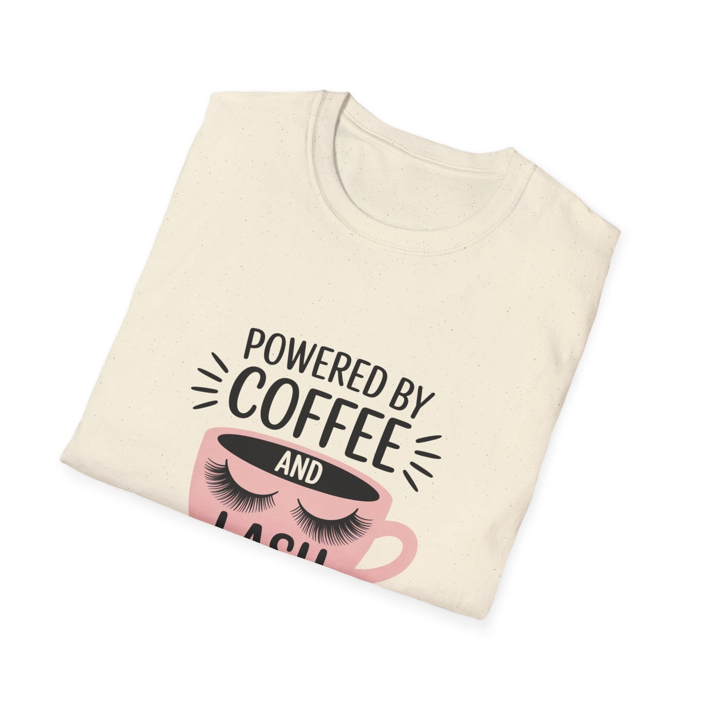 Ultimate Powered By Coffee & Lash Extensions T-Shirt | Trendy Beauty Lover & Lash Tech Gift Tee