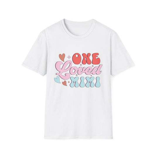 ONE Loved MIMI T-Shirt | Adorable Retro Groovy Grandma Gift | Sweet Mother's Day Grandparent Tee