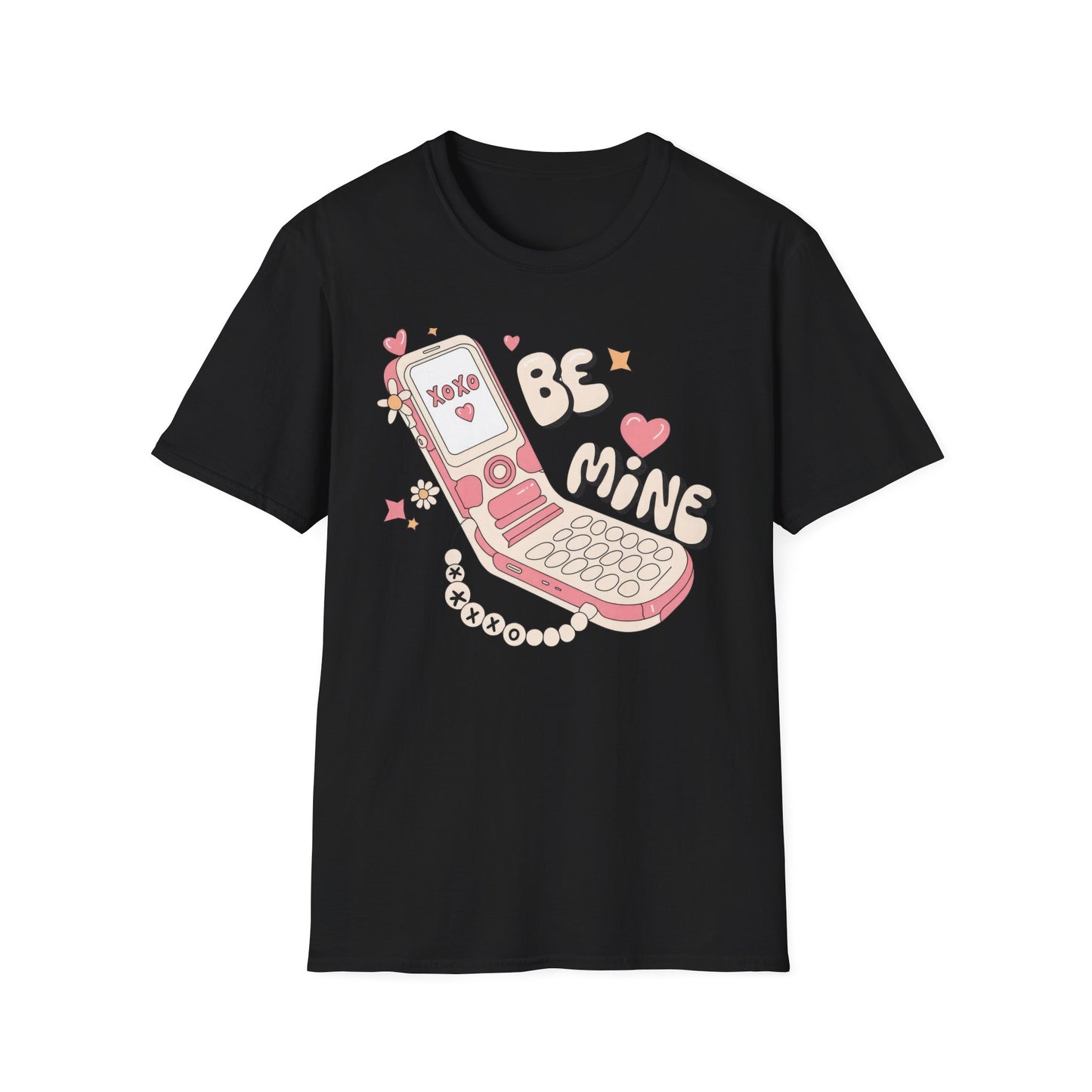 Adorable Y2K "XOXO Be Mine" Flip Phone T-Shirt | Nostalgic Retro Love Tee for Valentine's & Everyday Chic