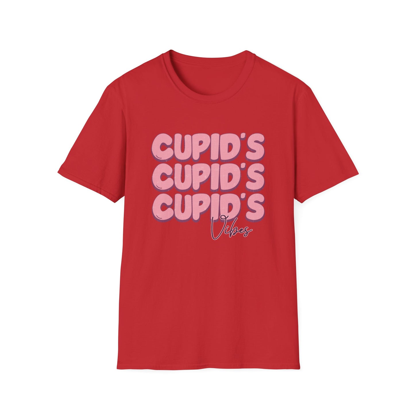 Groovy Cupid's Vibes T-Shirt | Sweet Retro Valentine's Day Love Tee | Adorable Distressed Graphic Gift
