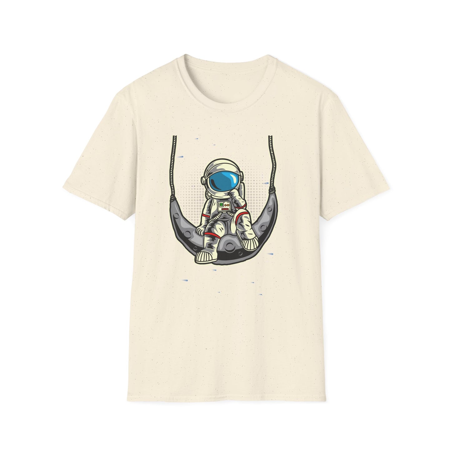 Cosmic Dreamer Astronaut Moon Swing T-Shirt | Unique Space Explorer Tee for Stargazers & Sci-Fi Fans