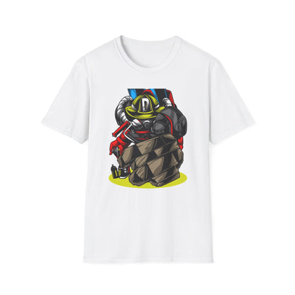 Epic Firefighter Hero T-Shirt | Fearless Urban Art Tee for First Responders & Protectors