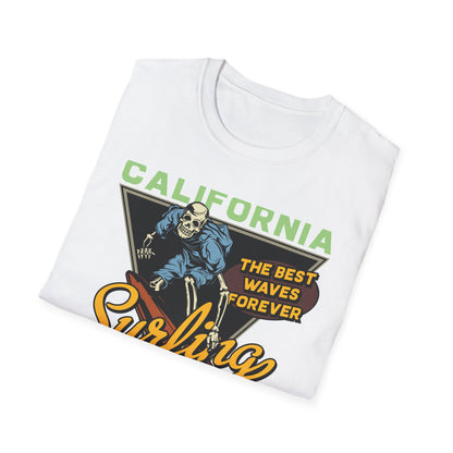 Rad Vintage California Skeleton Surfer T-Shirt - Ultimate Waves Paradise Tee