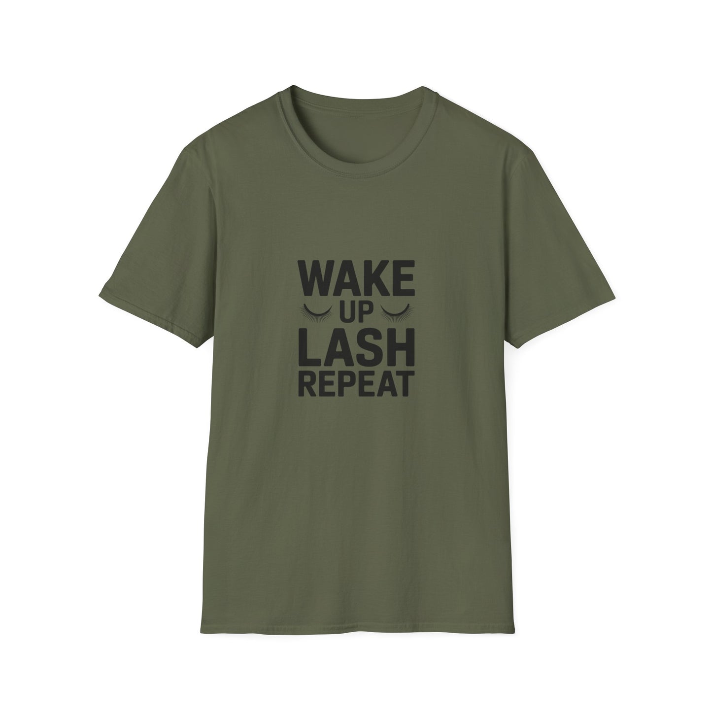 WAKE UP LASH REPEAT T-Shirt | Chic Eyelash Tech & Beauty Lover Tee | Empowering Lash Artist Gift Top