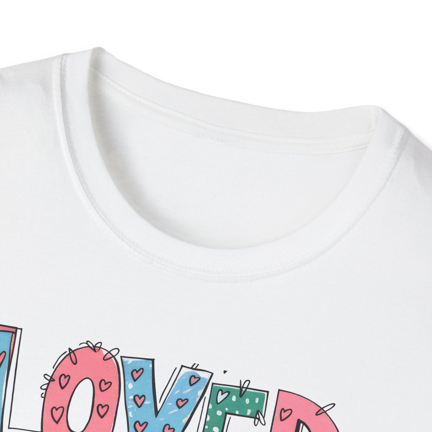 Vibrant Loved John 3:16 T-Shirt | Christian Faith Cross Hearts Tee | Uplifting Scripture Apparel for Women & Believers