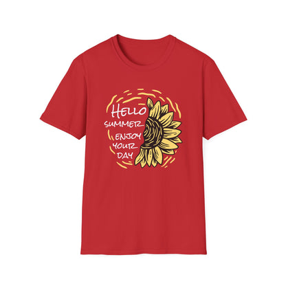 Radiant Half Sunflower T-Shirt | Unique Hand-Drawn Floral Tee for Sunny Vibes & Nature Lovers