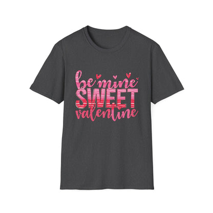 Adorable Be Mine Sweet Valentine T-Shirt | Charming Pink Hearts & Glitter Love Tee - Perfect Valentine's Gift