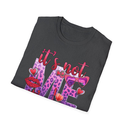 Sassy 'It's Not Me, It's You' T-Shirt | Fierce Glitter Leopard Print Statement Tee for Women | Trendy Self-Love Gift