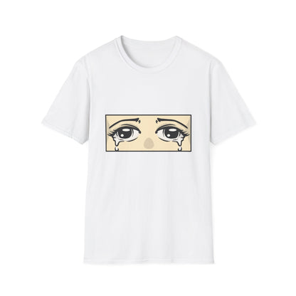 Iconic Crying Anime Eyes T-Shirt | Emotional Manga Sad Girl Aesthetic Pop Art Tee | Vintage Retro Comic Style
