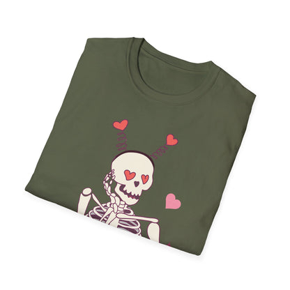 Spooky-Cute "Til We Are Ghosts" T-Shirt | Enduring Love Skeleton Tee | Romantic Anniversary Couple Gift