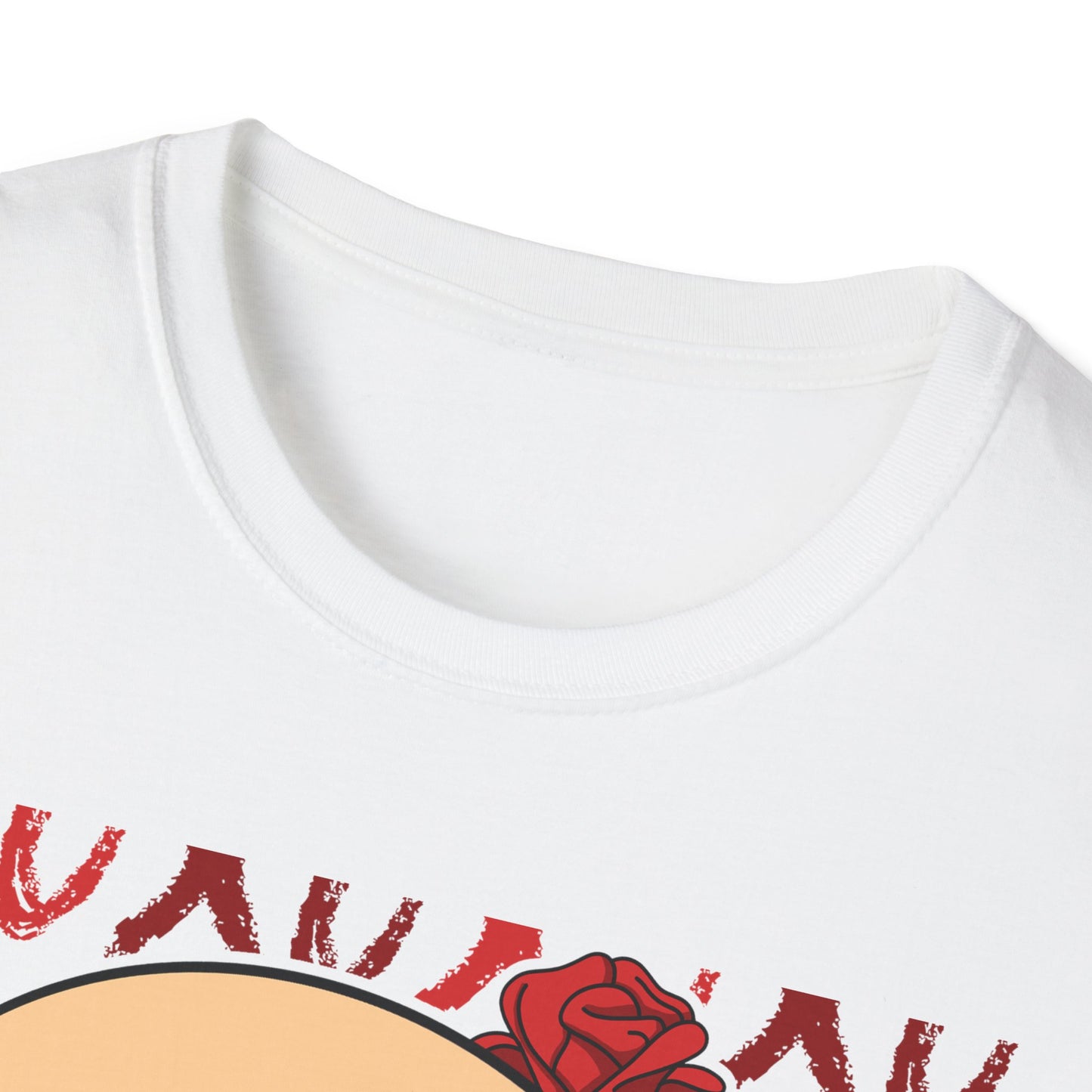 Charming XOXO Skull & Roses T-Shirt | Sweet Gothic Love Tee | Unique Edgy Romantic Print-on-Demand Apparel Gift