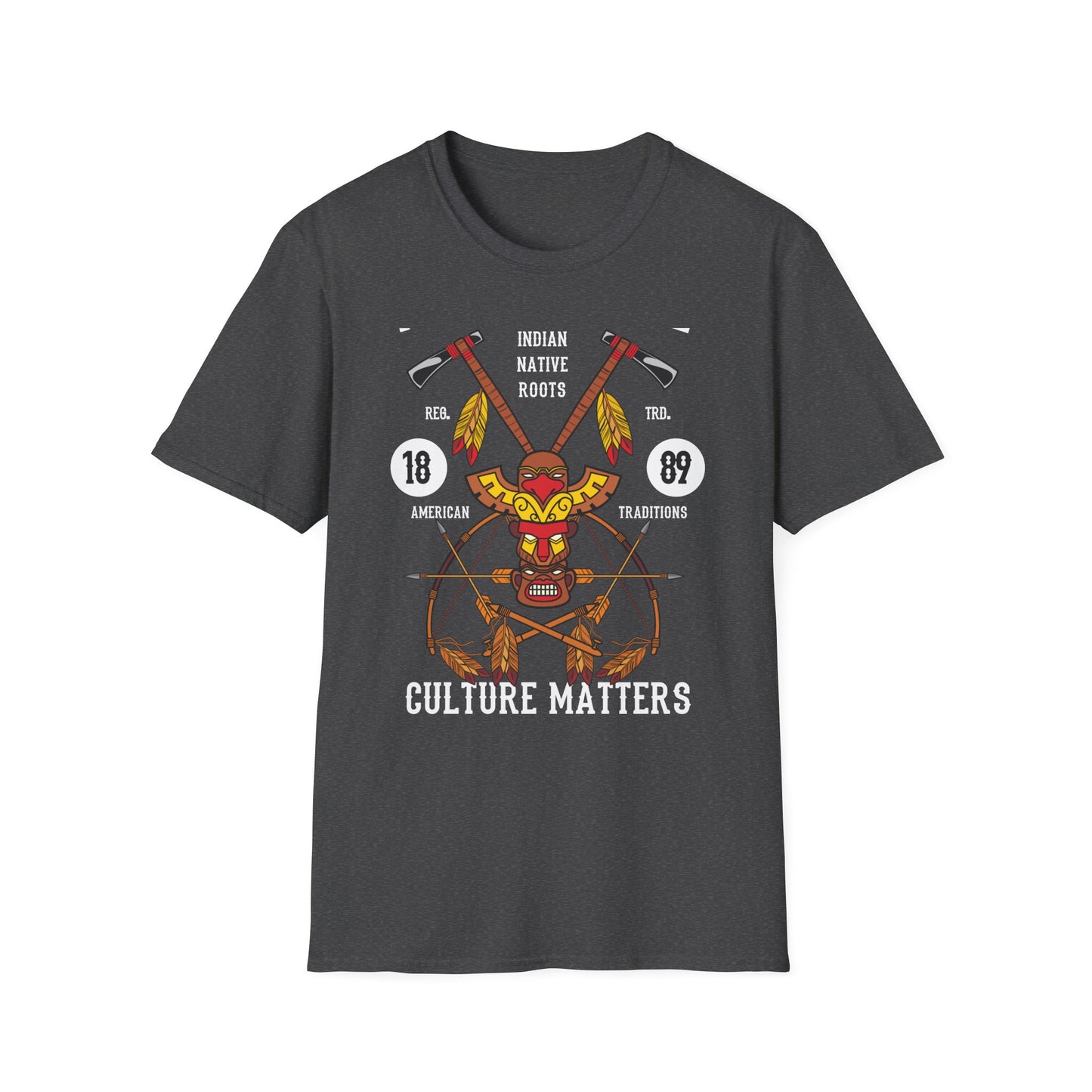 Majestic Native American Heritage T-Shirt - Tribal Totem & Warrior Symbols | Authentic Indigenous Culture Apparel