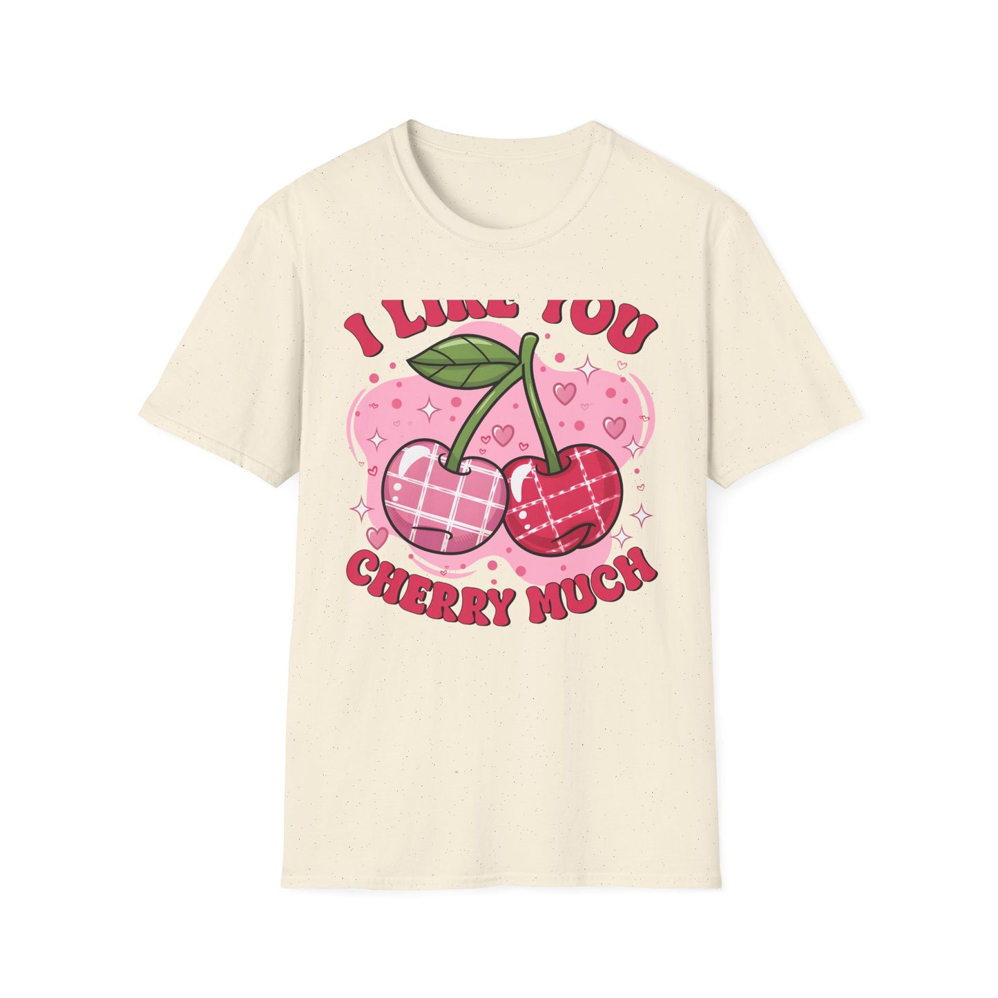 Adorable "I Like You Cherry Much" T-Shirt | Sweet Valentine's Day Love Cherries Graphic Tee | Cute Romantic Gift