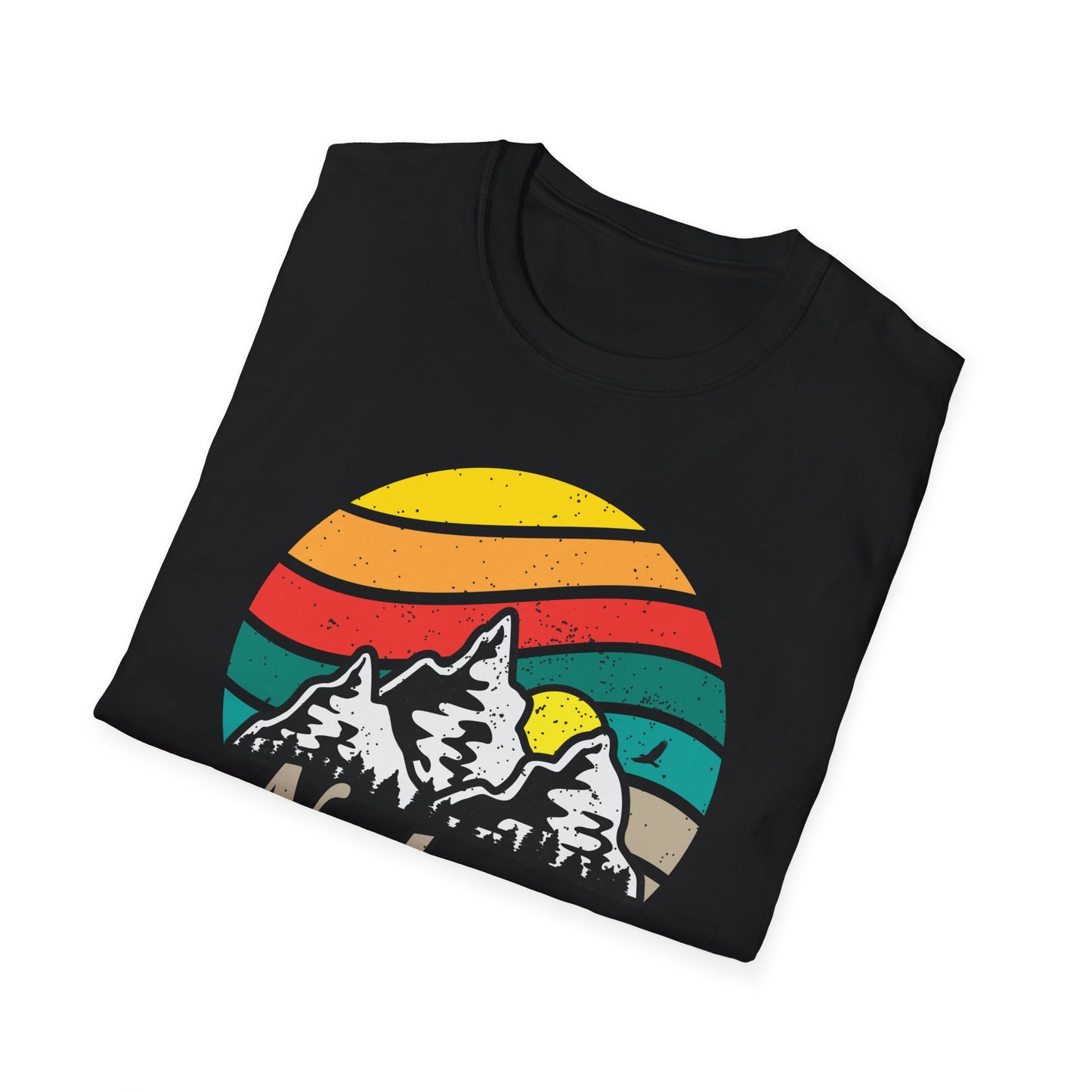Inspiring Vintage Nature Mountains T-Shirt | Retro Outdoors Adventure Tee with 'Nature Brings Hope' Design | Essential Hiking & Camping Shirt
