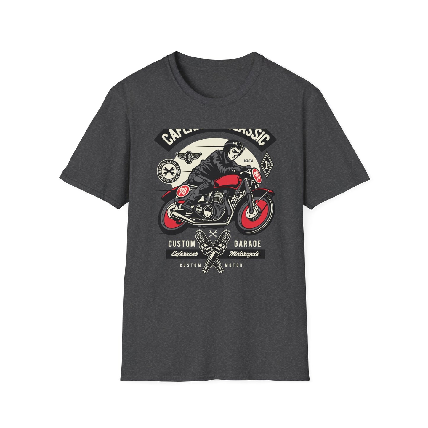 Vintage Cafe Racer Classic T-Shirt | Legendary Biker Club Motorcycle Tee for Men | Custom Garage Mechanic Apparel Gift