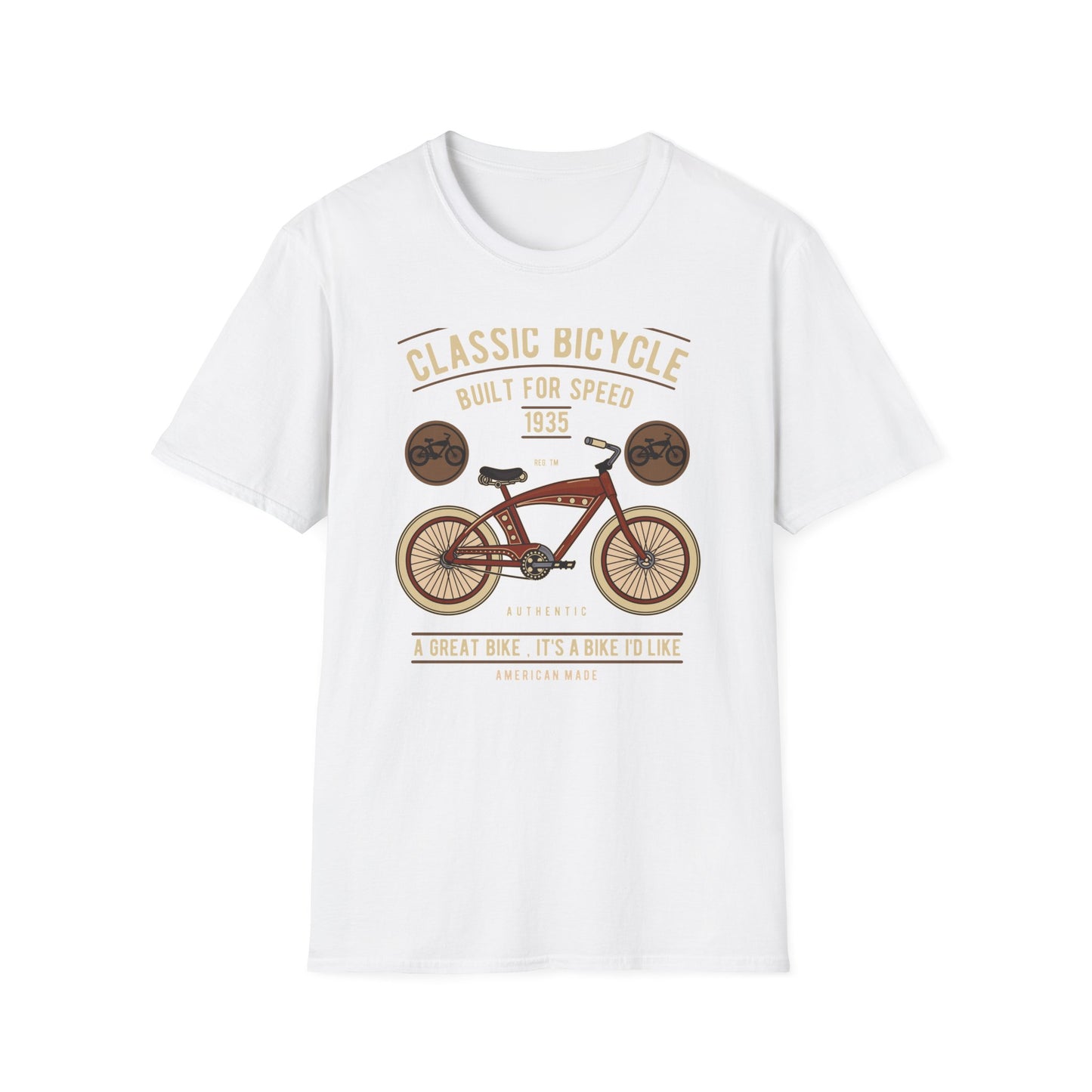 Legendary 1935 Classic Bicycle T-Shirt - Authentic Vintage Cycling Enthusiast Tee | American Made Retro Bike