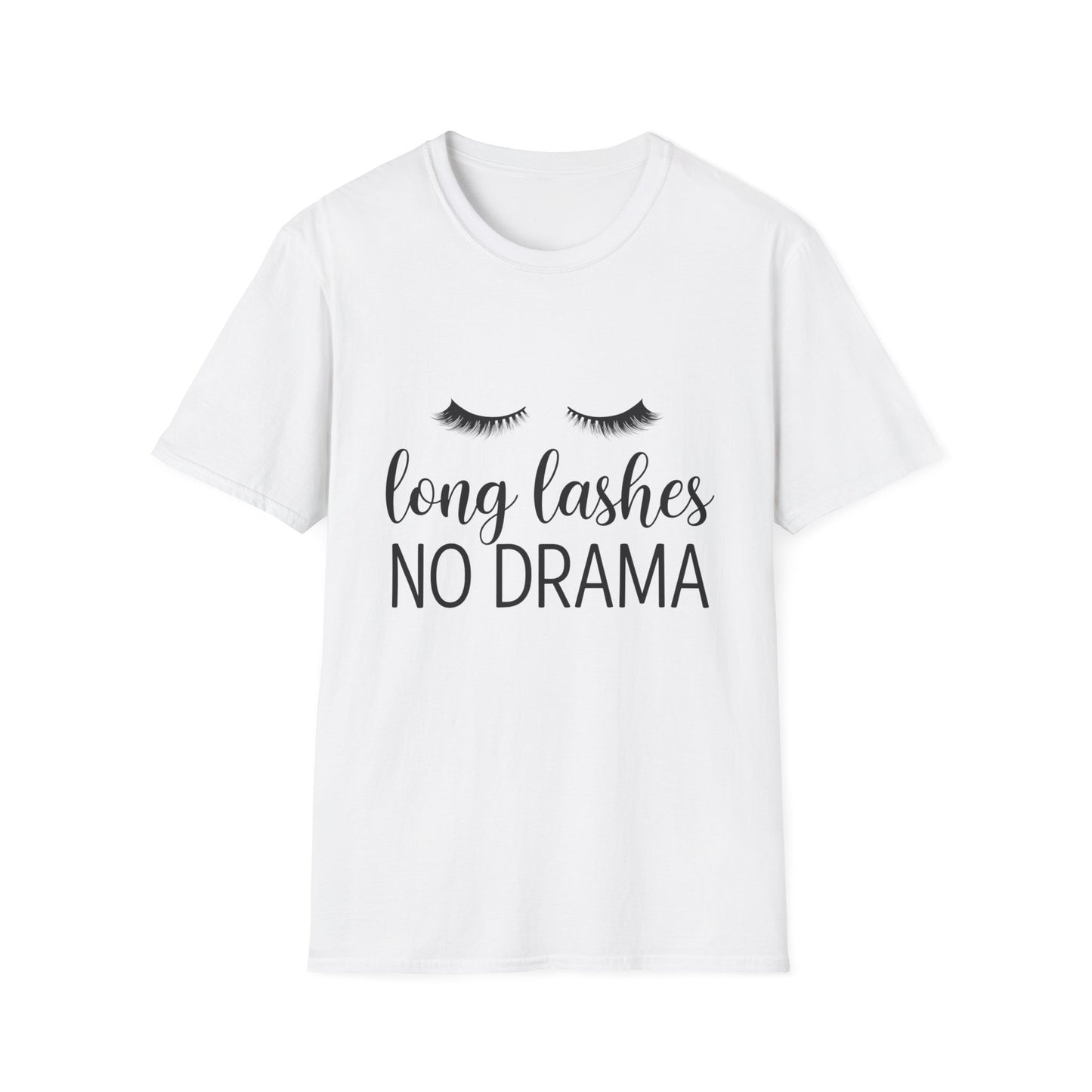 Fabulous Long Lashes No Drama T-Shirt | Chic Beauty Lover Tee | Lash Tech Gift | Empowering Women's Top