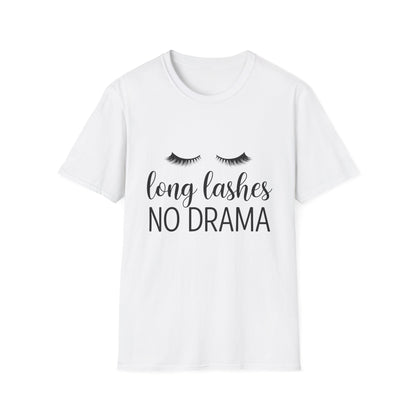 Fabulous Long Lashes No Drama T-Shirt | Chic Beauty Lover Tee | Lash Tech Gift | Empowering Women's Top