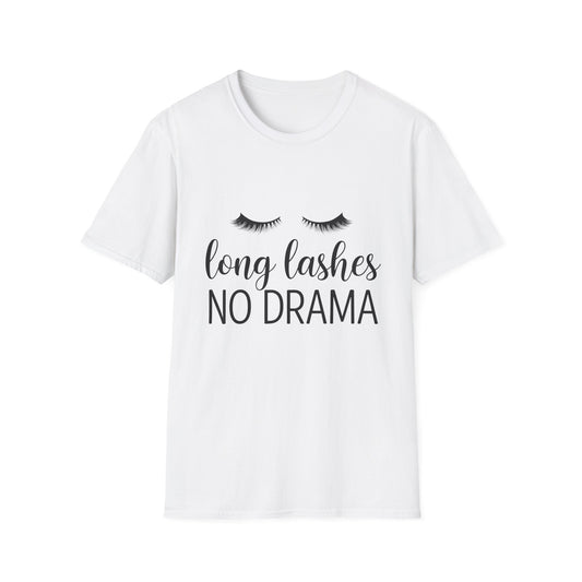 Fabulous Long Lashes No Drama T-Shirt | Chic Beauty Lover Tee | Lash Tech Gift | Empowering Women's Top