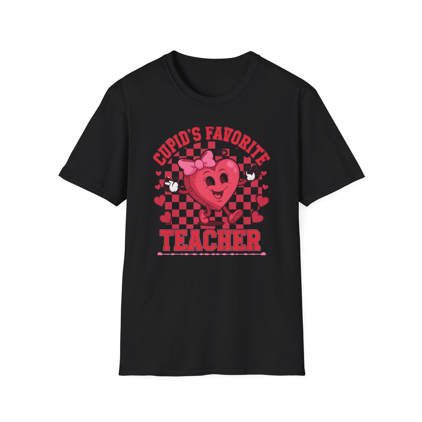 Adorable Cupid's Favorite Teacher T-Shirt - Sweet Valentine's Day Gift for Educators | Retro Heart Love Tee