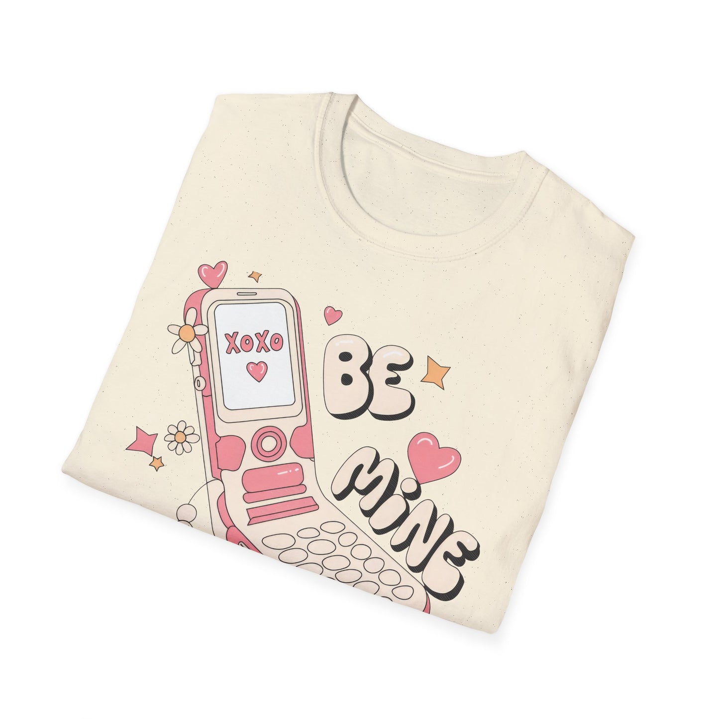 Irresistible Y2K Flip Phone Be Mine XOXO T-Shirt | Retro Valentine's Day Aesthetic Tee for Her | Trendy Nostalgic Graphic