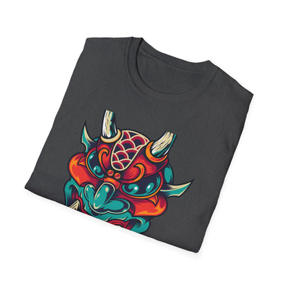 Epic Vibrant Japanese Oni Demon Mask T-Shirt | Mystical Hannya Culture Tee | Bold Streetwear Graphic Art