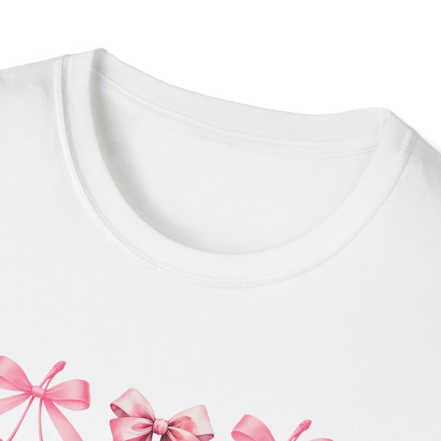 Chic Pink Bow & Cherry Heart T-Shirt | Adorable Coquette Aesthetic Tee | Sweet Girly Fashion Top for Women & Teens